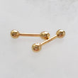 Load image into Gallery viewer, Ball Back Studs in 14K - Studio Blue