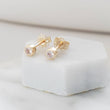 Load image into Gallery viewer, Diamond CZ Bezel Studs - Studio Blue