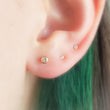 Load image into Gallery viewer, Diamond CZ Bezel Studs - Studio Blue