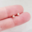 Load image into Gallery viewer, Diamond CZ Bezel Studs - Studio Blue