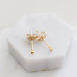 Load image into Gallery viewer, Super Tiny Ball Studs in 10K Gold - Studio Blue