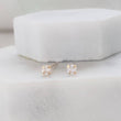 Load image into Gallery viewer, Super Tiny Diamond CZ Studs in 14k Gold - Studio Blue