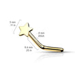 Load image into Gallery viewer, Tiny Star Nose Stud in 14k Gold - Studio Blue