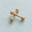 Load image into Gallery viewer, Ball Back Studs in 14K - Studio Blue