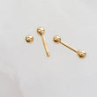 Load image into Gallery viewer, Ball Back Studs in 14K - Studio Blue