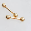 Load image into Gallery viewer, Ball Back Studs in 14K - Studio Blue