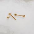 Load image into Gallery viewer, Ball Back Studs in 14K - Studio Blue