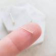 Load image into Gallery viewer, Super Tiny Diamond CZ Studs in 14k Gold - Studio Blue
