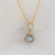 Load image into Gallery viewer, Tiny Labradorite Drop Necklace - Studio Blue