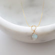 Load image into Gallery viewer, Tiny Labradorite Drop Necklace - Studio Blue