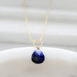 Load image into Gallery viewer, Tiny Lapis Lazuli Drop Necklace - Studio Blue