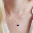 Load image into Gallery viewer, Tiny Lapis Lazuli Drop Necklace - Studio Blue