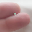 Load image into Gallery viewer, Opal Flat Back Stud in 14k Gold - Studio Blue