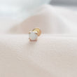 Load image into Gallery viewer, Opal Flat Back Stud in 14k Gold - Studio Blue