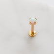 Load image into Gallery viewer, Opal Flat Back Stud in 14k Gold - Studio Blue