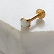 Load image into Gallery viewer, Opal Flat Back Stud in 14k Gold - Studio Blue