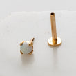 Load image into Gallery viewer, Opal Flat Back Stud in 14k Gold - Studio Blue