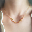 Load image into Gallery viewer, Bold Paperclip Segment Necklace - Studio Blue