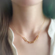 Load image into Gallery viewer, Bold Paperclip Segment Necklace - Studio Blue