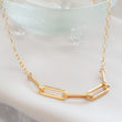 Load image into Gallery viewer, Bold Paperclip Segment Necklace - Studio Blue