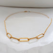 Load image into Gallery viewer, Bold Paperclip Segment Necklace - Studio Blue