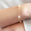 Load image into Gallery viewer, Freshwater Pearl Station Bracelet - Studio Blue
