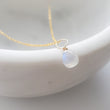 Load image into Gallery viewer, Tiny Rainbow Moonstone Drop Necklace - Studio Blue