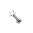 Load image into Gallery viewer, Tiny Star Threaded Flat Back - Studio Blue