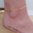 Load image into Gallery viewer, Tiny Paperclip Link Anklet - Studio Blue
