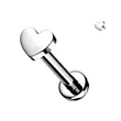 Load image into Gallery viewer, Tiny Heart Threaded Flat Back - Studio Blue