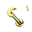 Load image into Gallery viewer, Tiny Crescent Moon Threaded Flat Back - Studio Blue