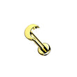 Load image into Gallery viewer, Tiny Crescent Moon Threaded Flat Back - Studio Blue