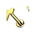 Load image into Gallery viewer, Lightning Bolt Threaded Flat Back - Studio Blue