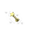 Load image into Gallery viewer, Tiny Star Threaded Flat Back - Studio Blue