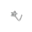Load image into Gallery viewer, CZ Diamond Flower • L-Bend Nose Stud - Studio Blue