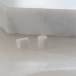 Load image into Gallery viewer, White Rubber Ear Nuts - Studio Blue