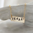 Load image into Gallery viewer, Feral Hand Stamped Bar Necklace

