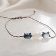 Load image into Gallery viewer, Cat Lover© Bracelet on Silk Cord
