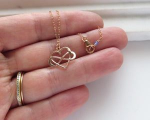 Infinity Heart Necklace • Heart & Infinity Symbol • Friendship Necklace • Best Friend Birthday • Gift For Friend • Gift of Eternal Love