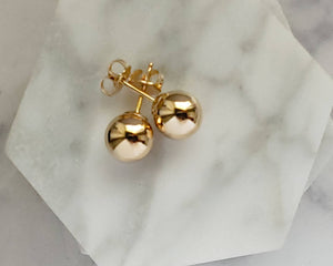 Round Stud Earrings • Gold Ball Earrings • Silver Stud Earrings • Minimalist Earrings • Round Gold Studs • Post Earring • Ball Studs