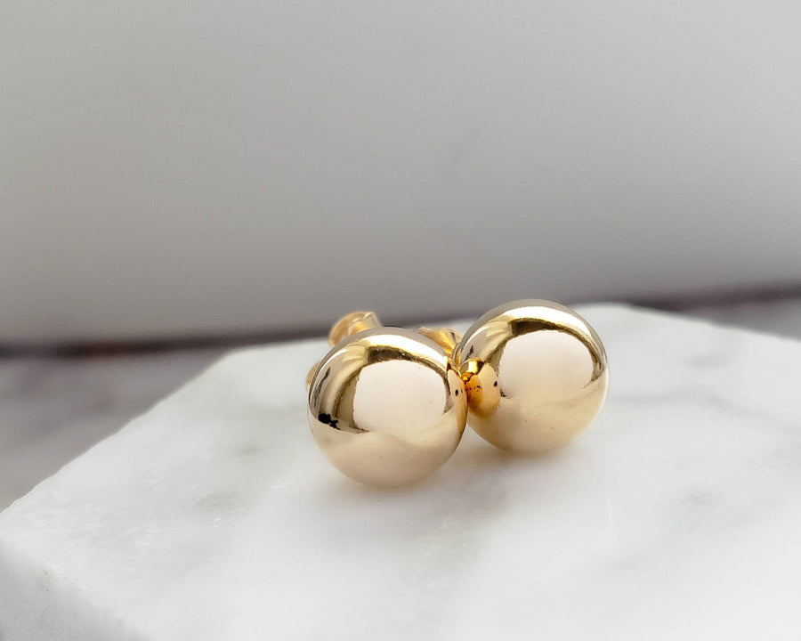 Round Stud Earrings • Gold Ball Earrings • Silver Stud Earrings • Minimalist Earrings • Round Gold Studs • Post Earring • Ball Studs