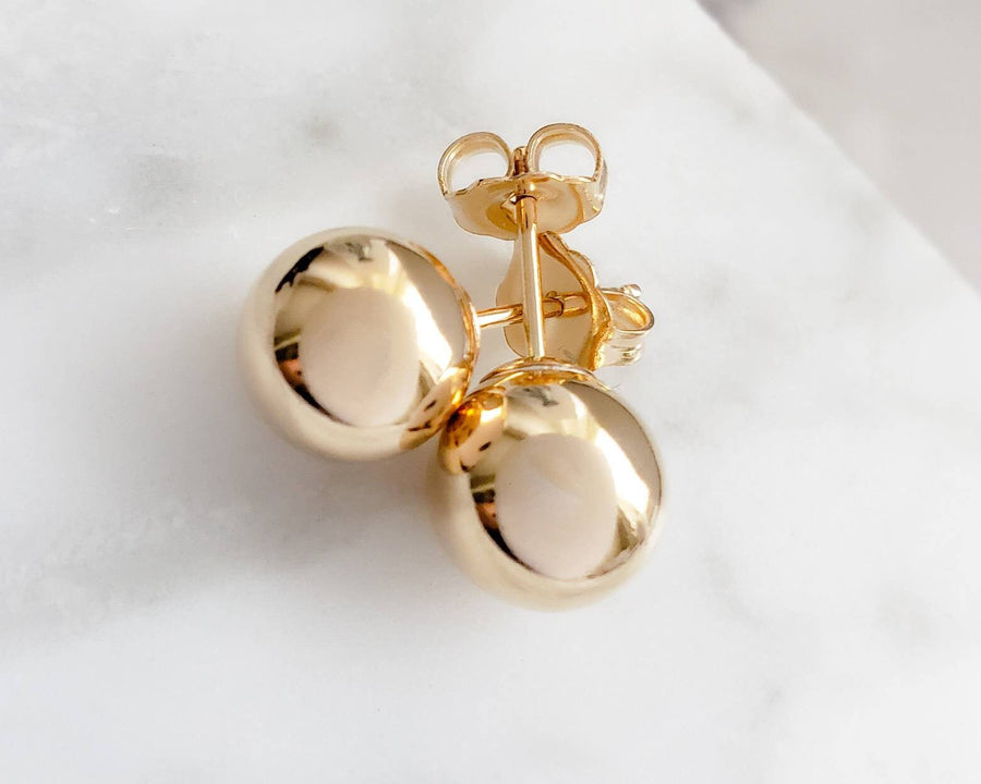 Round Stud Earrings • Gold Ball Earrings • Silver Stud Earrings • Minimalist Earrings • Round Gold Studs • Post Earring • Ball Studs