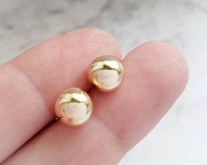 Round Stud Earrings • Gold Ball Earrings • Silver Stud Earrings • Minimalist Earrings • Round Gold Studs • Post Earring • Ball Studs