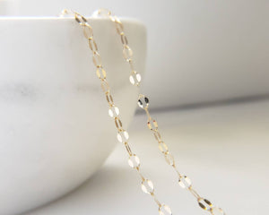 Dainty Gold Necklace • Fancy Link Necklace • Lace Chain • Layering Chain • Gift For Her • Minimalist Jewelry • Everyday Jewelry