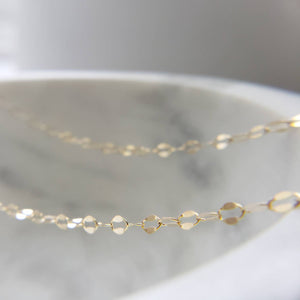 Dainty Gold Necklace • Fancy Link Necklace • Lace Chain • Layering Chain • Gift For Her • Minimalist Jewelry • Everyday Jewelry