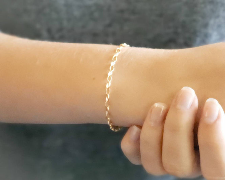 Gold Link Bracelet • Layering Bracelet • Minimalist Jewelry • Gold Links • Gift For Her • Stacking Bracelet • Layering Bracelet