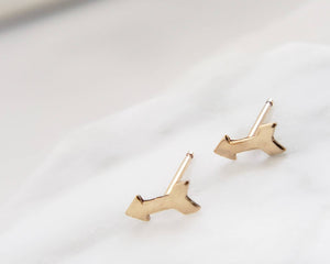 Tiny Gold Arrow Studs • Small Stud Earrings • Dainty Gold Studs • Small Silver Arrows • Delicate Arrow Earrings