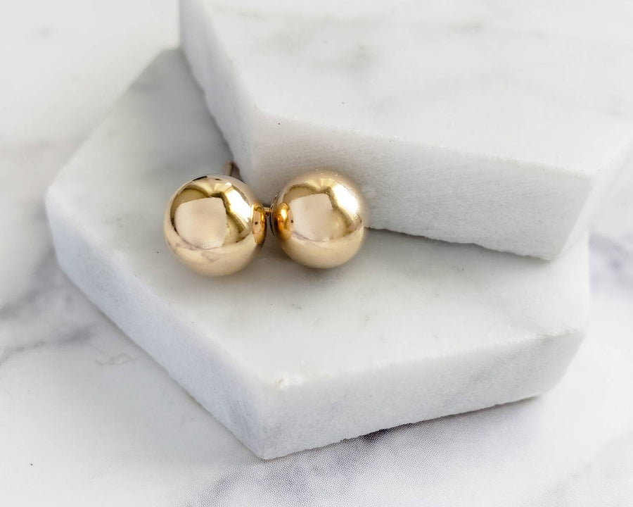 Round Stud Earrings • Gold Ball Earrings • Silver Stud Earrings • Minimalist Earrings • Round Gold Studs • Post Earring • Ball Studs