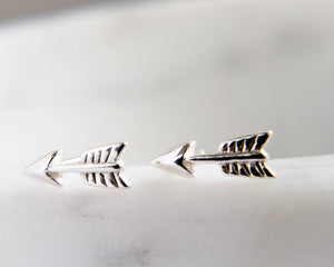 Little Arrow Earrings • Tiny Arrow Studs • Silver Arrow Studs • Tiny Boho Arrows • Festival Jewelry • Arrow Tragus Earring • Delicate Arrows