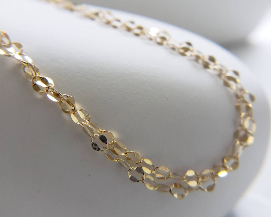 Double Link Bracelet • Two Strand Gold Bracelet • Delicate Chain Bracelet • Stacking Bracelet • Layering Bracelet • Dainty Gold Bracelet